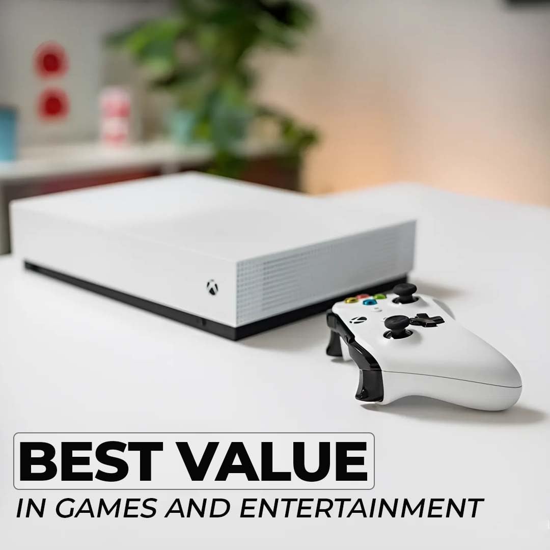 White 1TB All-Digital Console Bundle with Wireless Controller R734