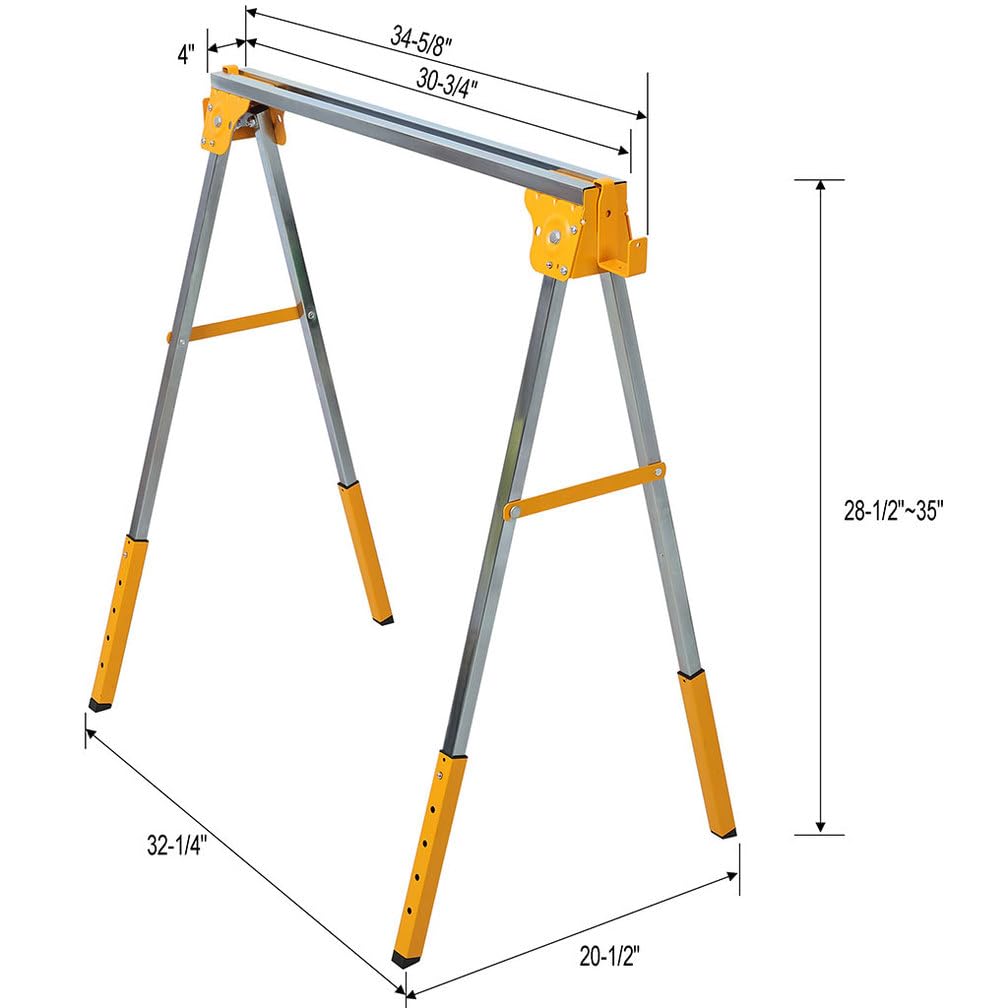 2 Pack Adjustable Steel Saw Horses N5139