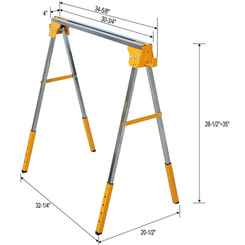 2 Pack Adjustable Steel Saw Horses N5139
