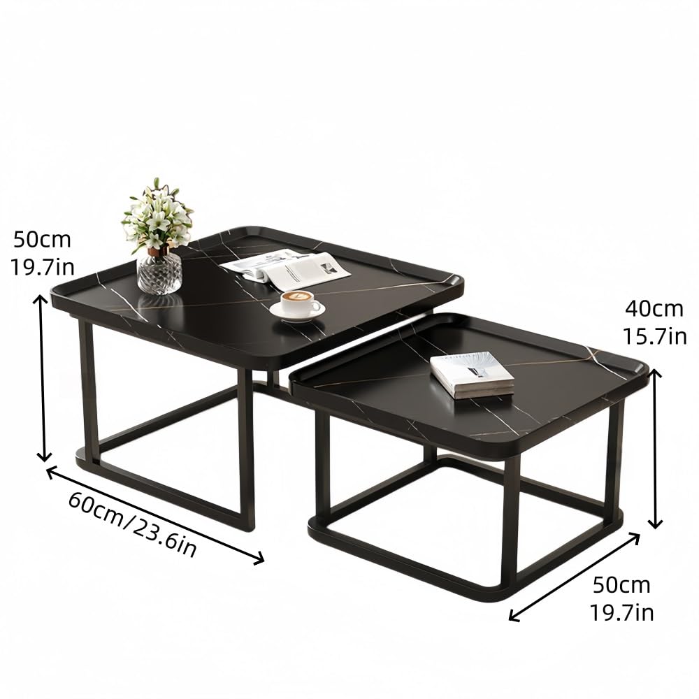 Square Nesting Side Table Set of 2 Q435