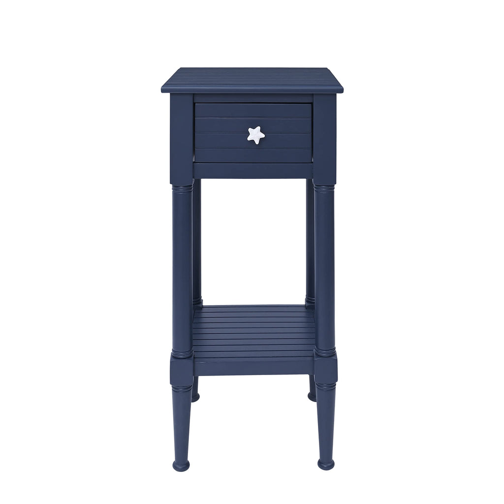 Navy Small Accent Table with Storage W72114