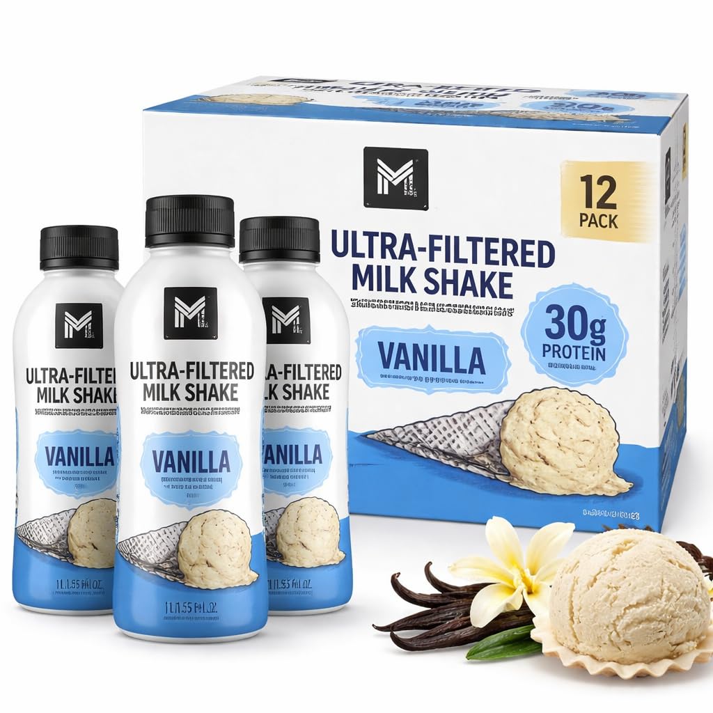 Vanilla Milk Shake, 12 Pack High Protein Shake, 30g Protein, 11.5 Fl Oz U194399