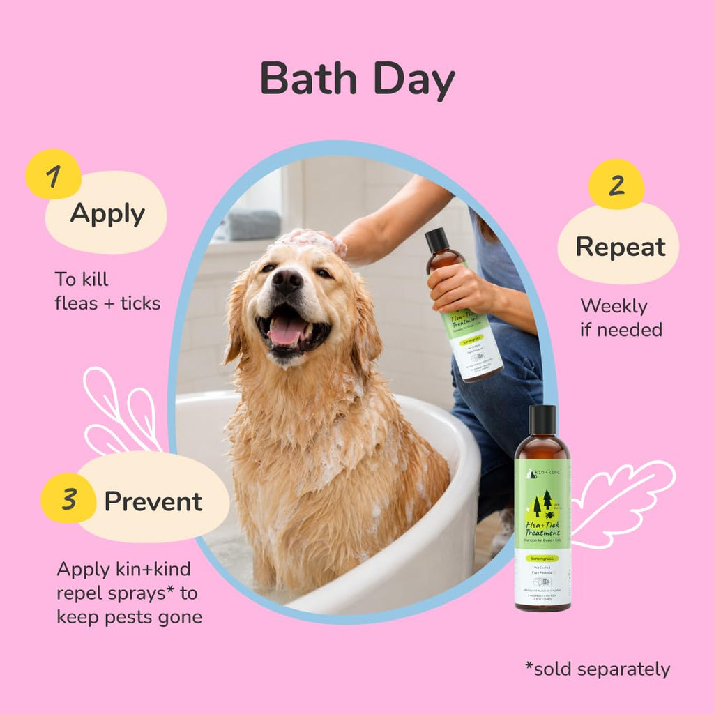 Lemongrass Flea & Tick Shampoo for Dogs & Cats 12 fl oz M94788