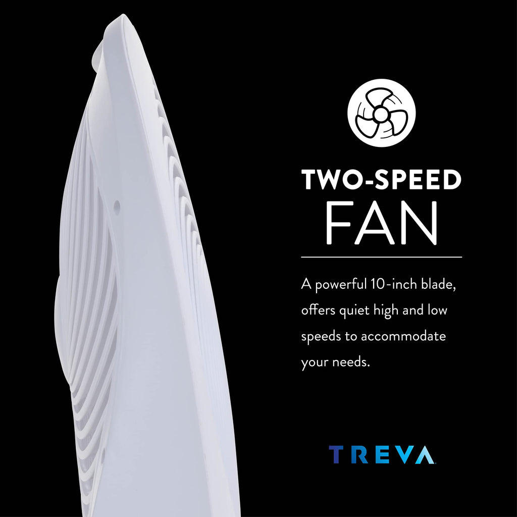 10 in Portable 2-Speed Desk Fan White P96299