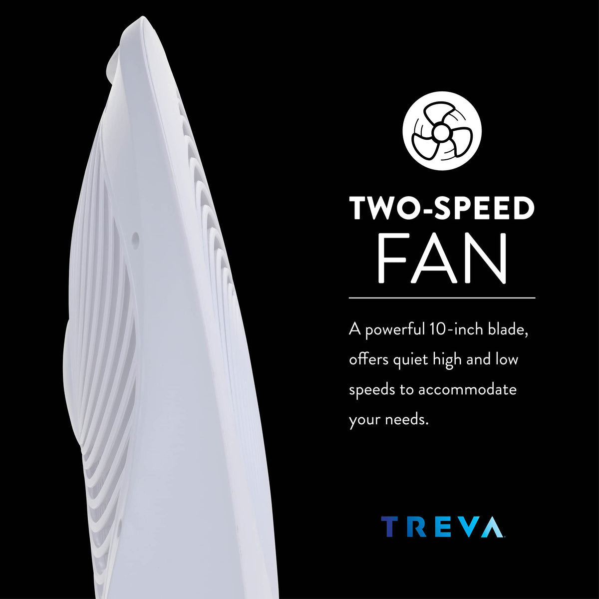 10 in Portable 2-Speed Desk Fan White P96299
