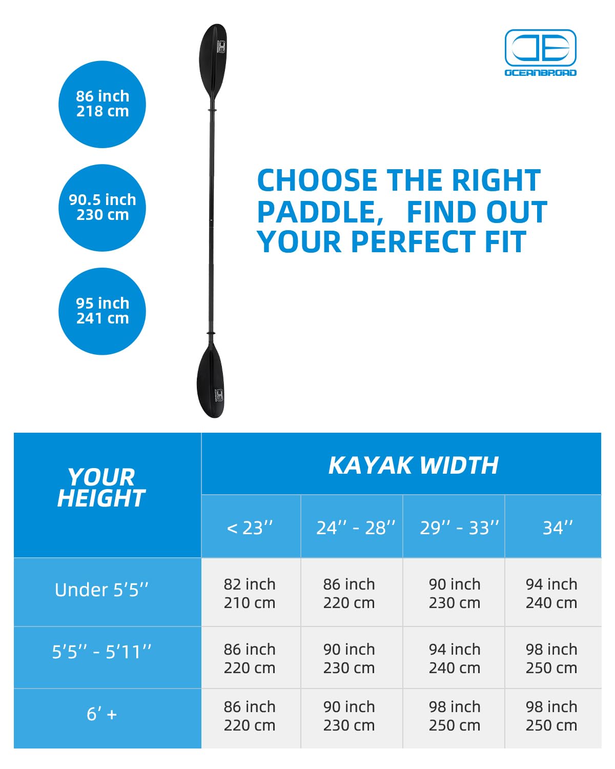 Kayak Paddle with Paddle Leash W87749