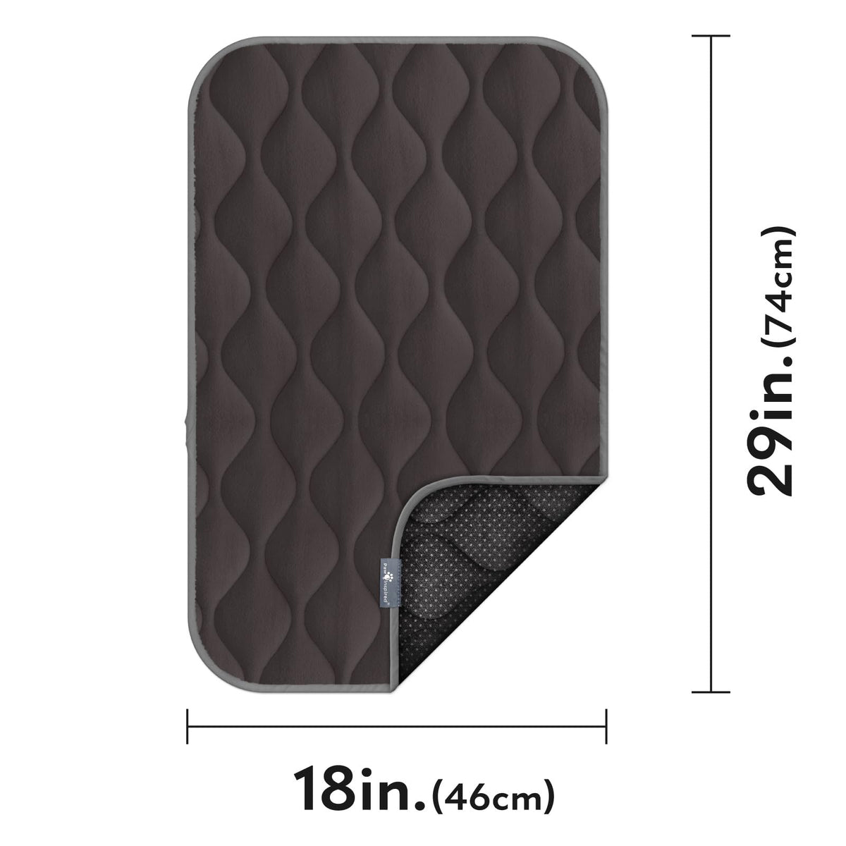 Washable Padded Crate Mats for Dogs Gray 29x18 Inch T949