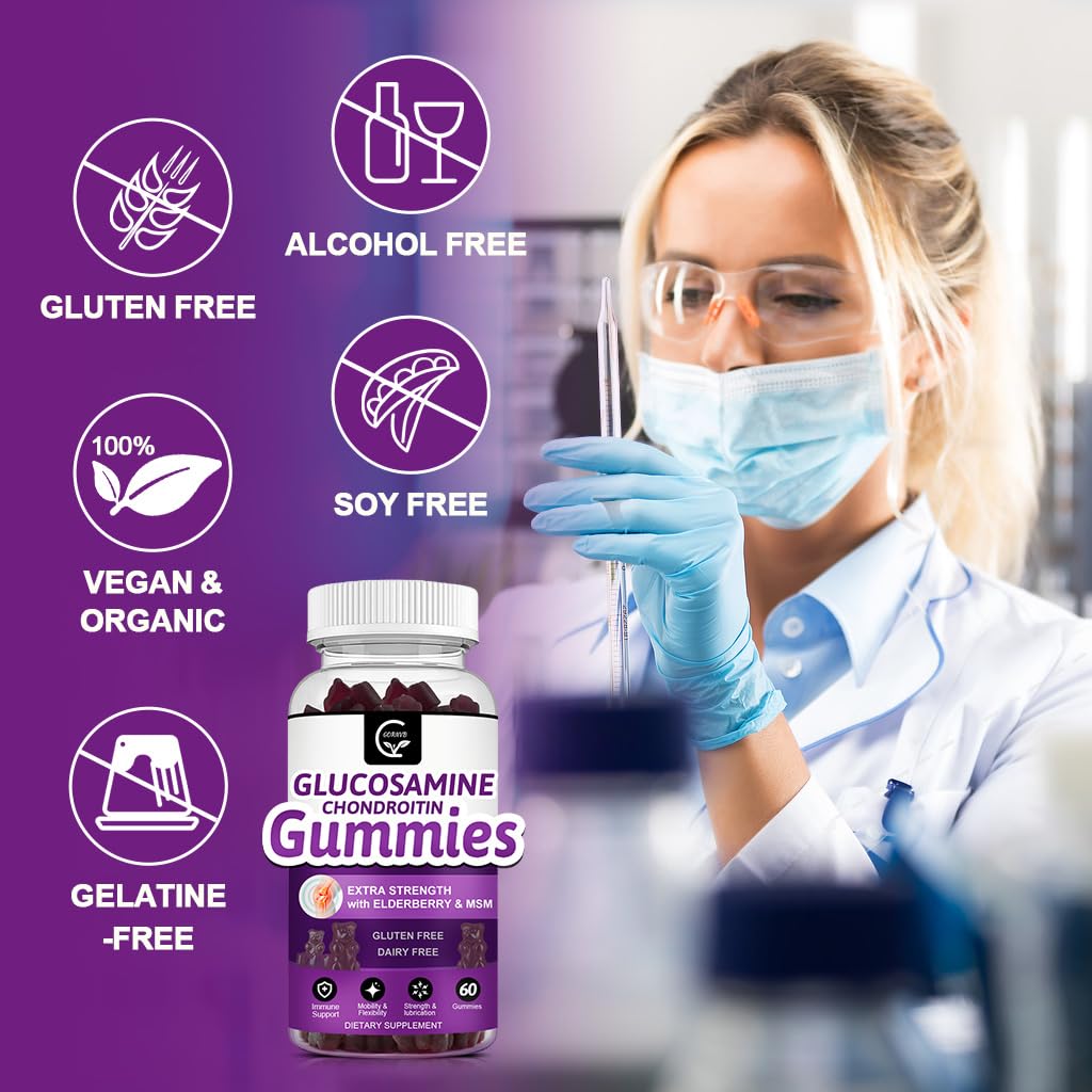 Glucosamine Chondroitin Gummies with MSM & Elderberry 2 Pack R42741