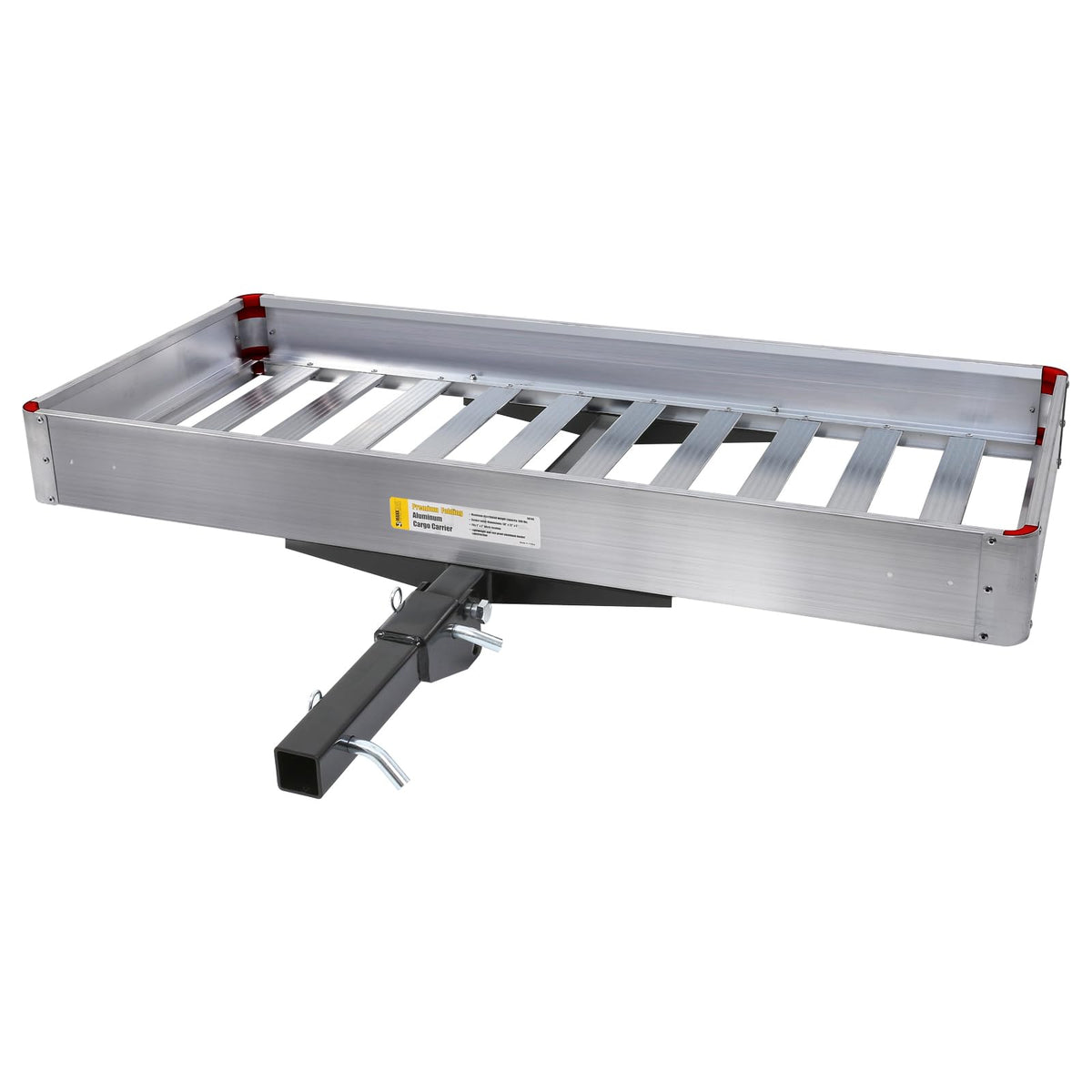 500-lb Capacity 50 inch x 22 inch Folding Aluminum Hitch Mount Cargo Carrier Basket H1737
