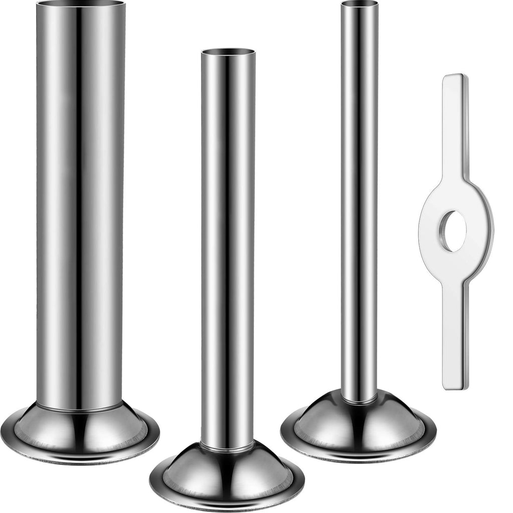 4 Pcs Stainless Steel Sausage Stuffer Tubes W273447