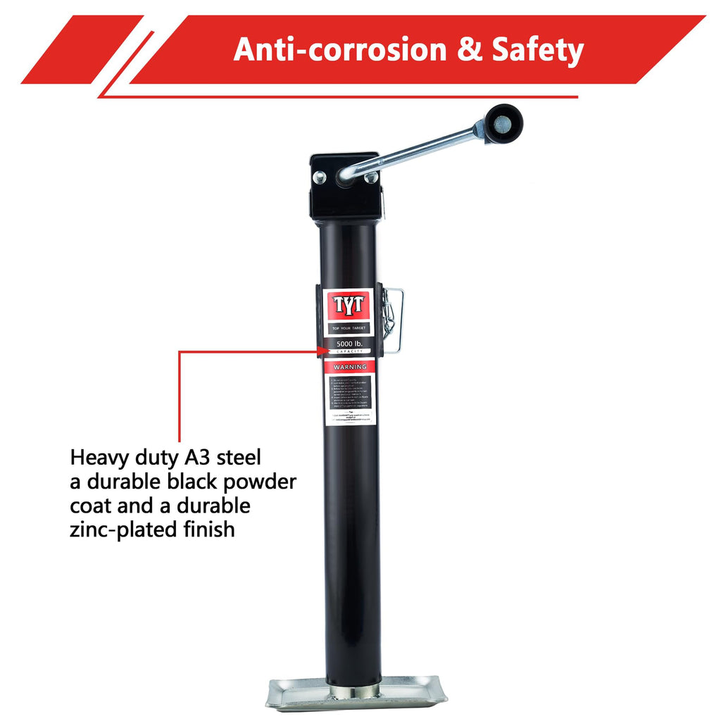 5000lbs Weld On Swivel Trailer Jack, 15" Vertical Travel E762