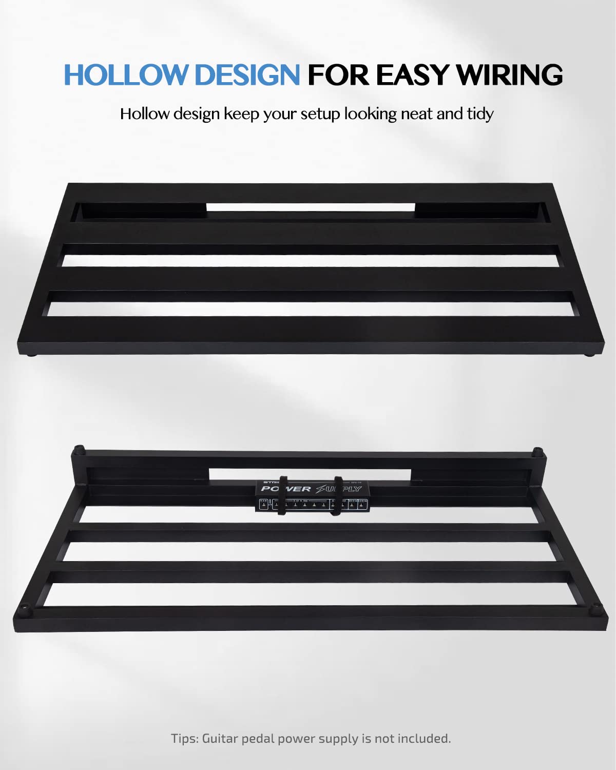 Aluminum Alloy Lightweight 28'' x 13.78'' Extra Large Guitar Pedal Board with Carry Bag S223005