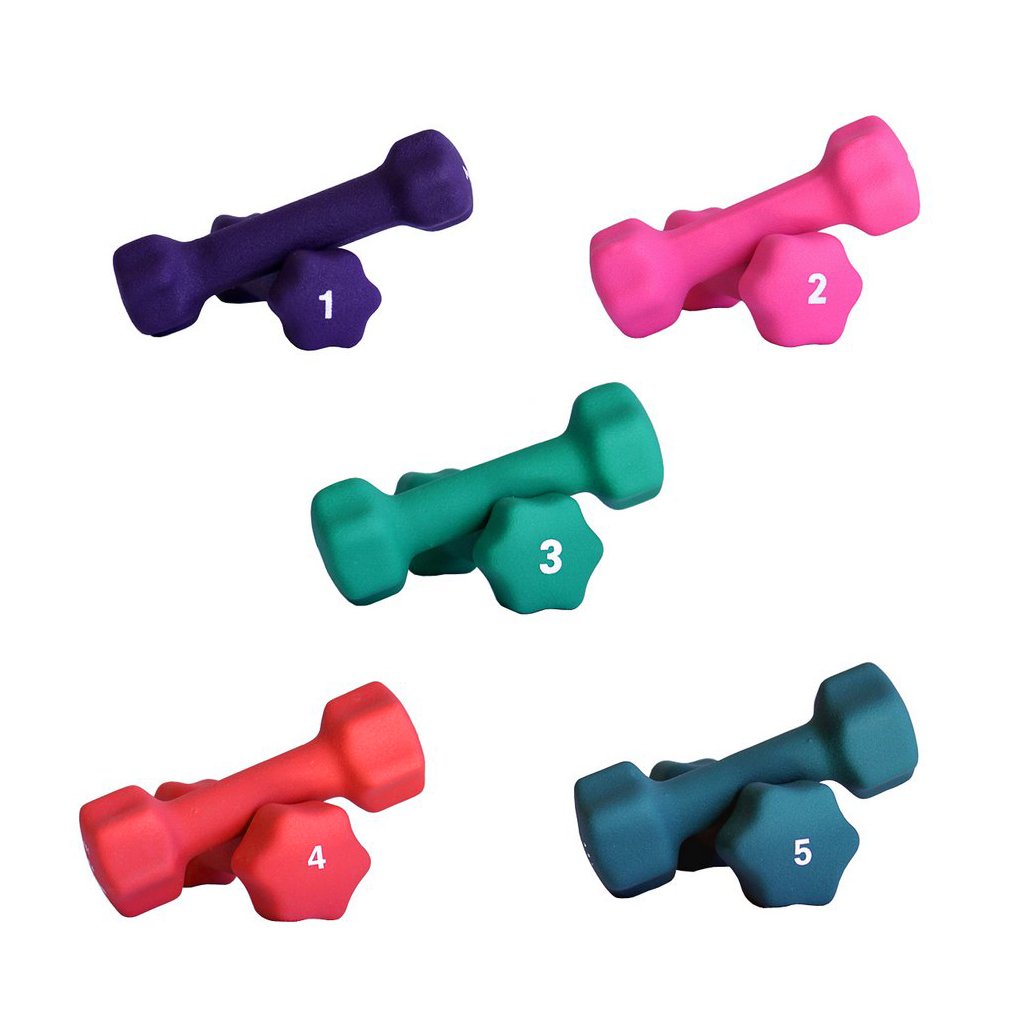 Neoprene Dumbbell Set with Rack M287