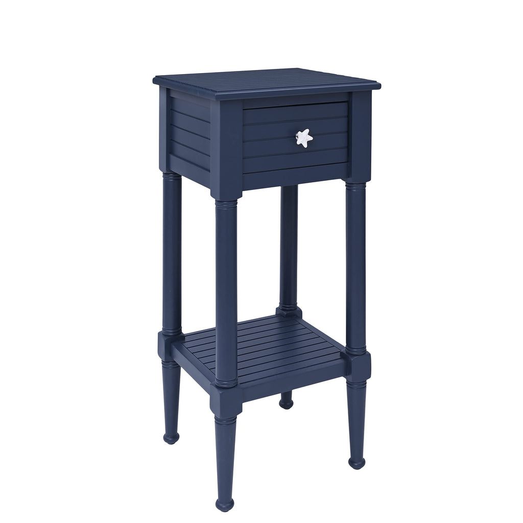 Navy Small Accent Table with Storage W72114