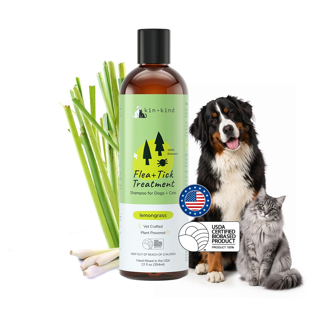 Lemongrass Flea & Tick Shampoo for Dogs & Cats 12 fl oz M94788
