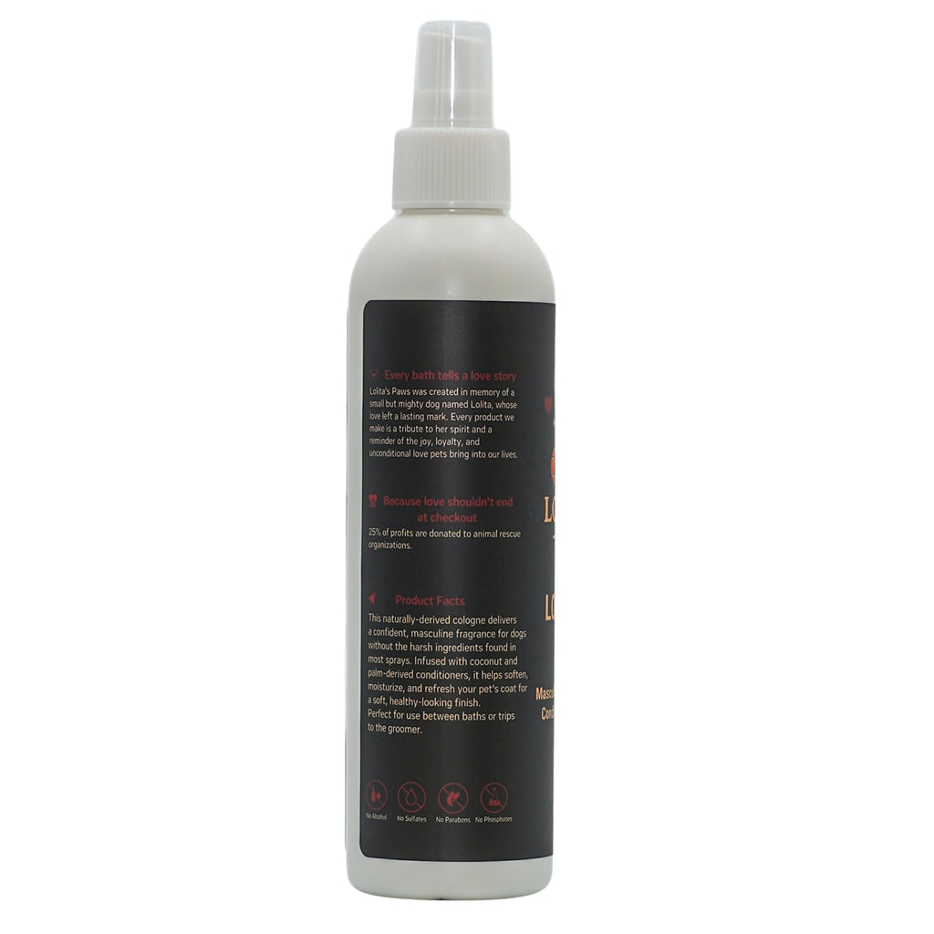 Masculine Dog Cologne Deodorizing Pet Spray 8 oz R2981