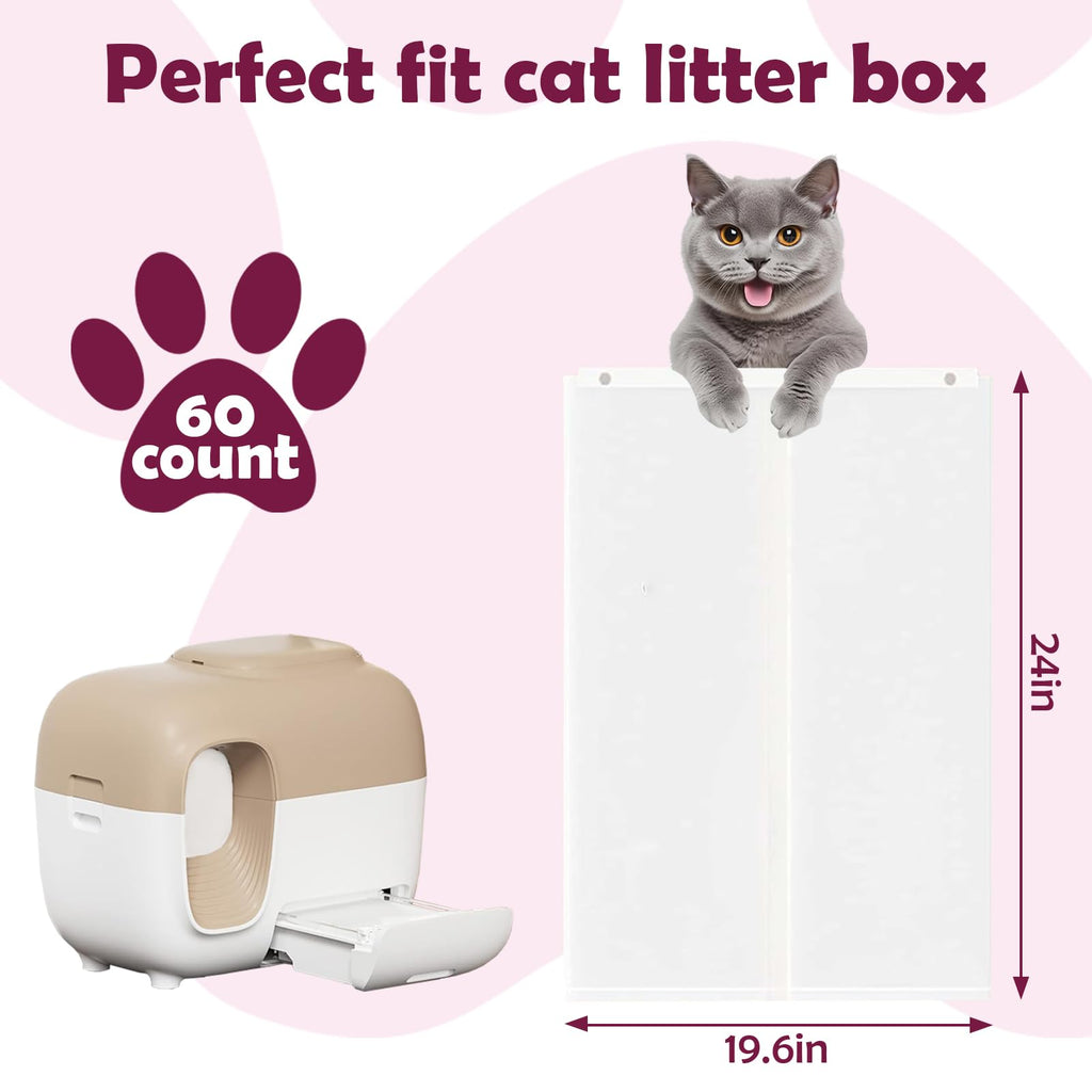 60pcs Cat Litter Box Liners S88948