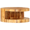 Round Coffee Table 25.6"x11.8" Solid Sheesham Wood T64117
