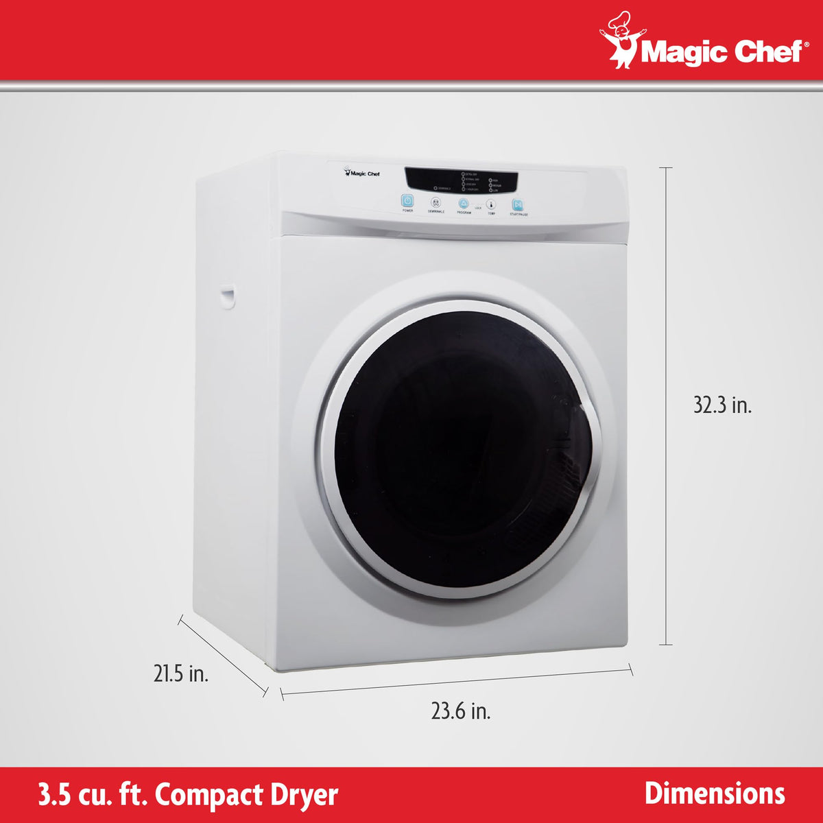 3.5 cu. ft. Electric Dryer in White P739