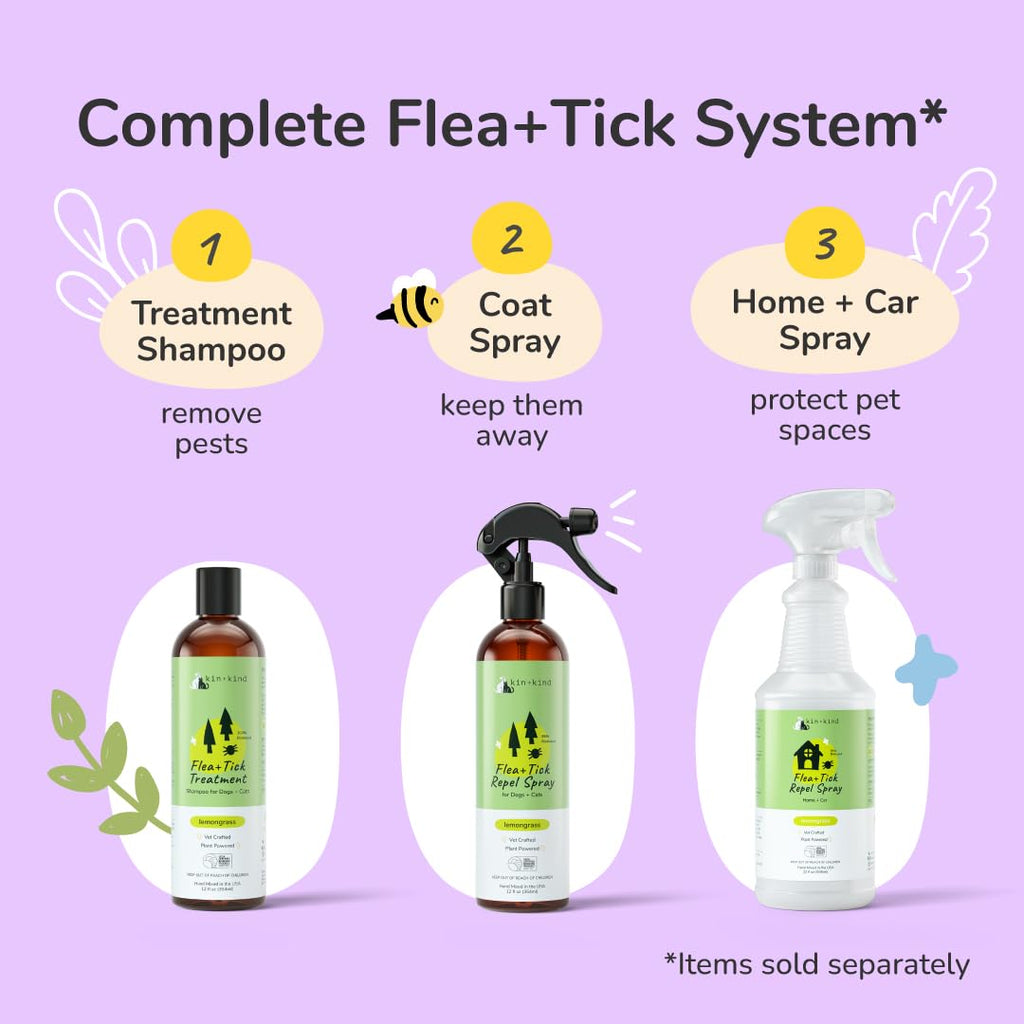 Lemongrass Flea & Tick Shampoo for Dogs & Cats 12 fl oz M94788