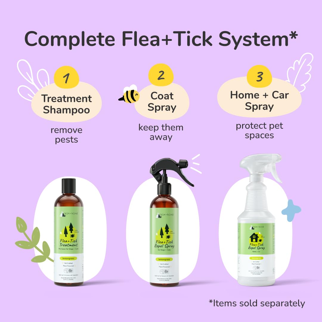 Lemongrass Flea & Tick Shampoo for Dogs & Cats 12 fl oz M94788