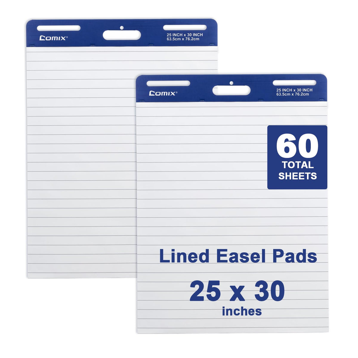Lined Sticky Easel Pad, 25 x 30 Inches, 30 Sheets/Pad, 2 Pads/Pack D477460