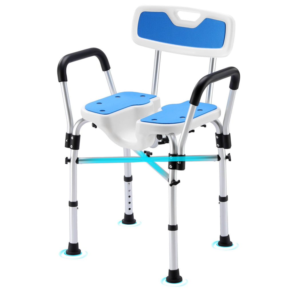 U-Shaped Shower Chair with Arms & Back I30957