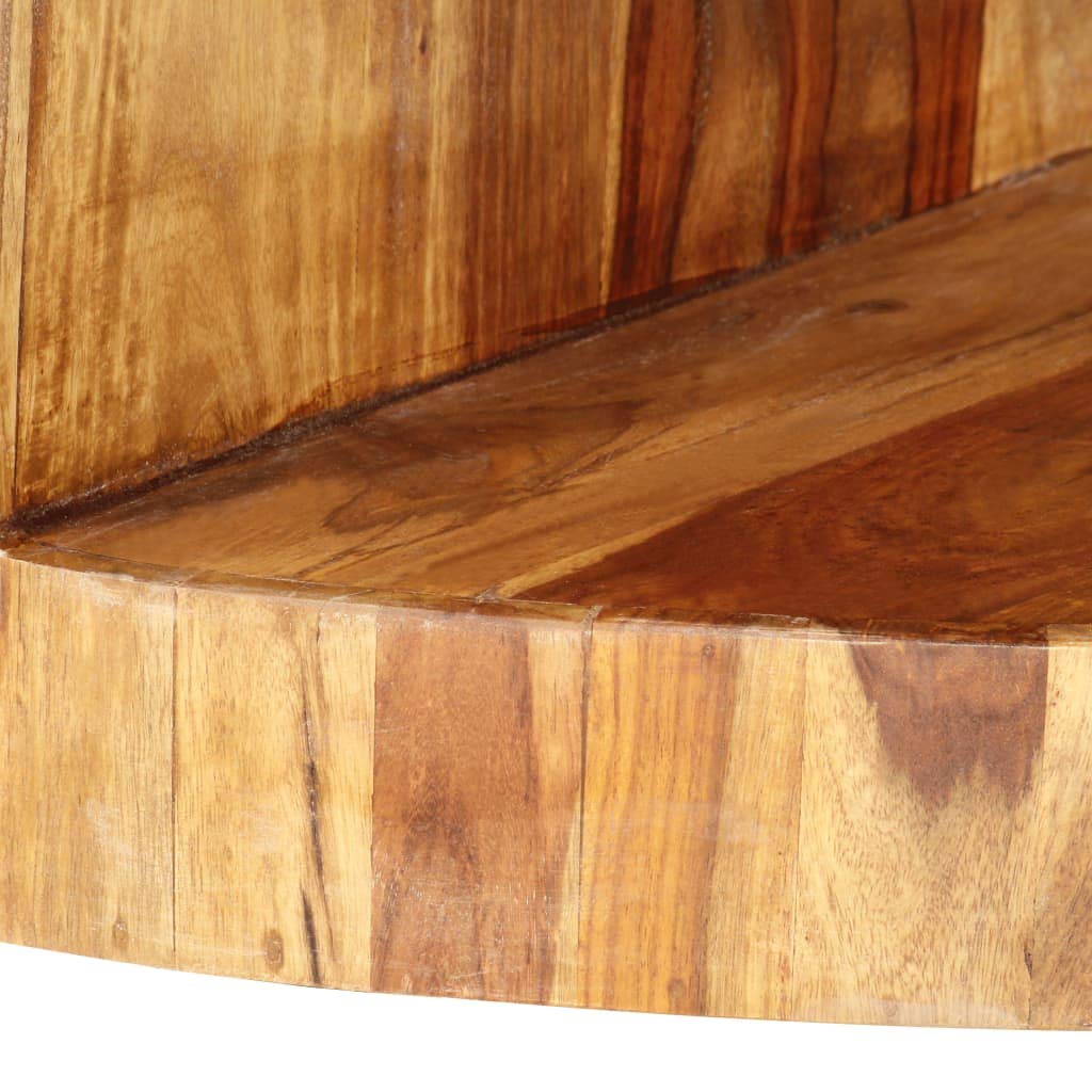 Round Coffee Table 25.6"x11.8" Solid Sheesham Wood T64117