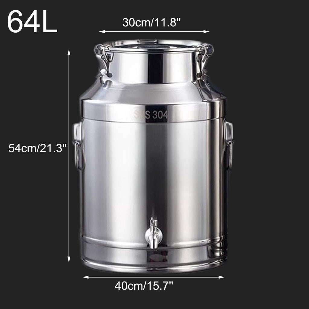304 Stainless Steel Airtight Food Storage Container with Lid Faucet and Handles F326635