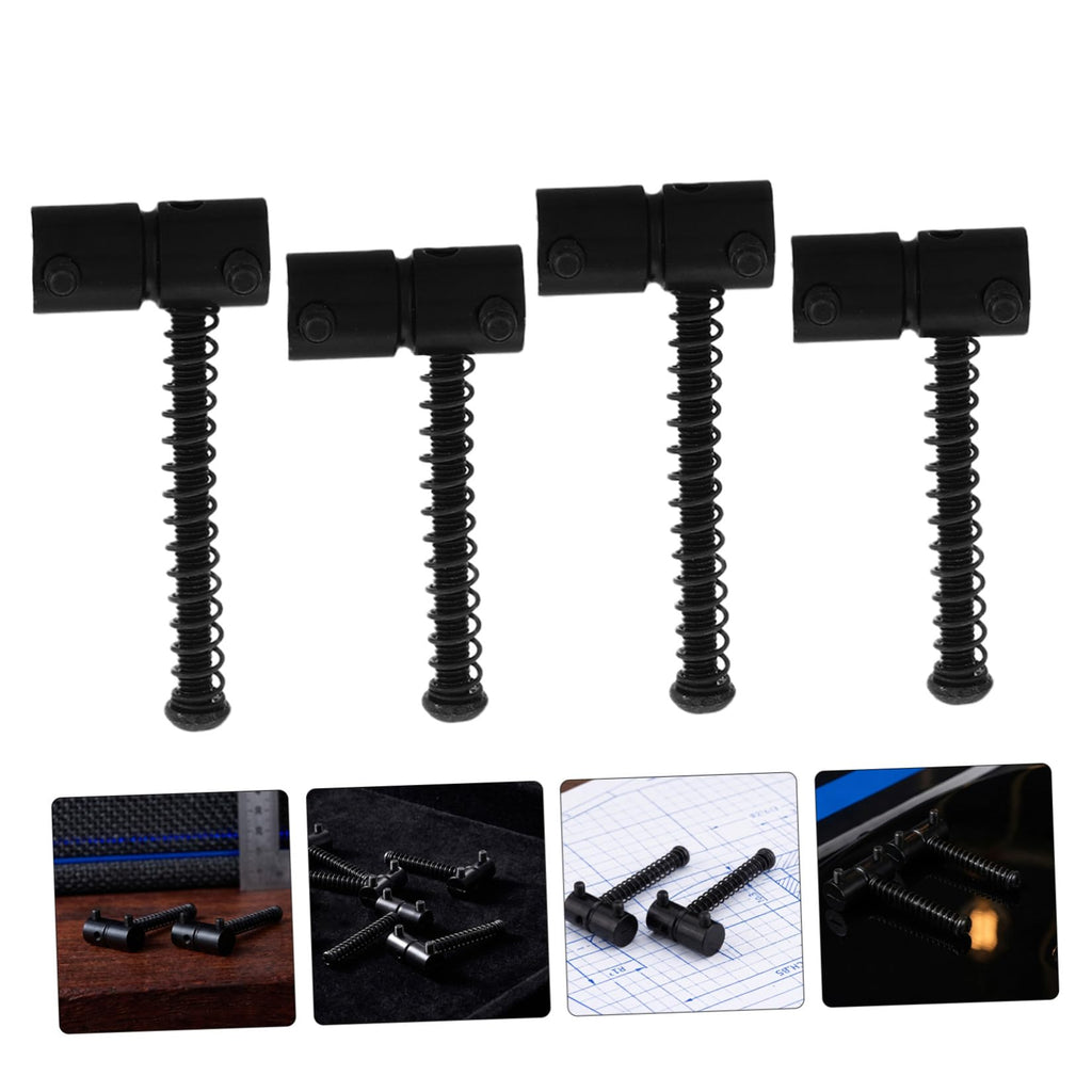 4-string Bass Guitar Metal Bridge Saddles 2 Sets Black E3937
