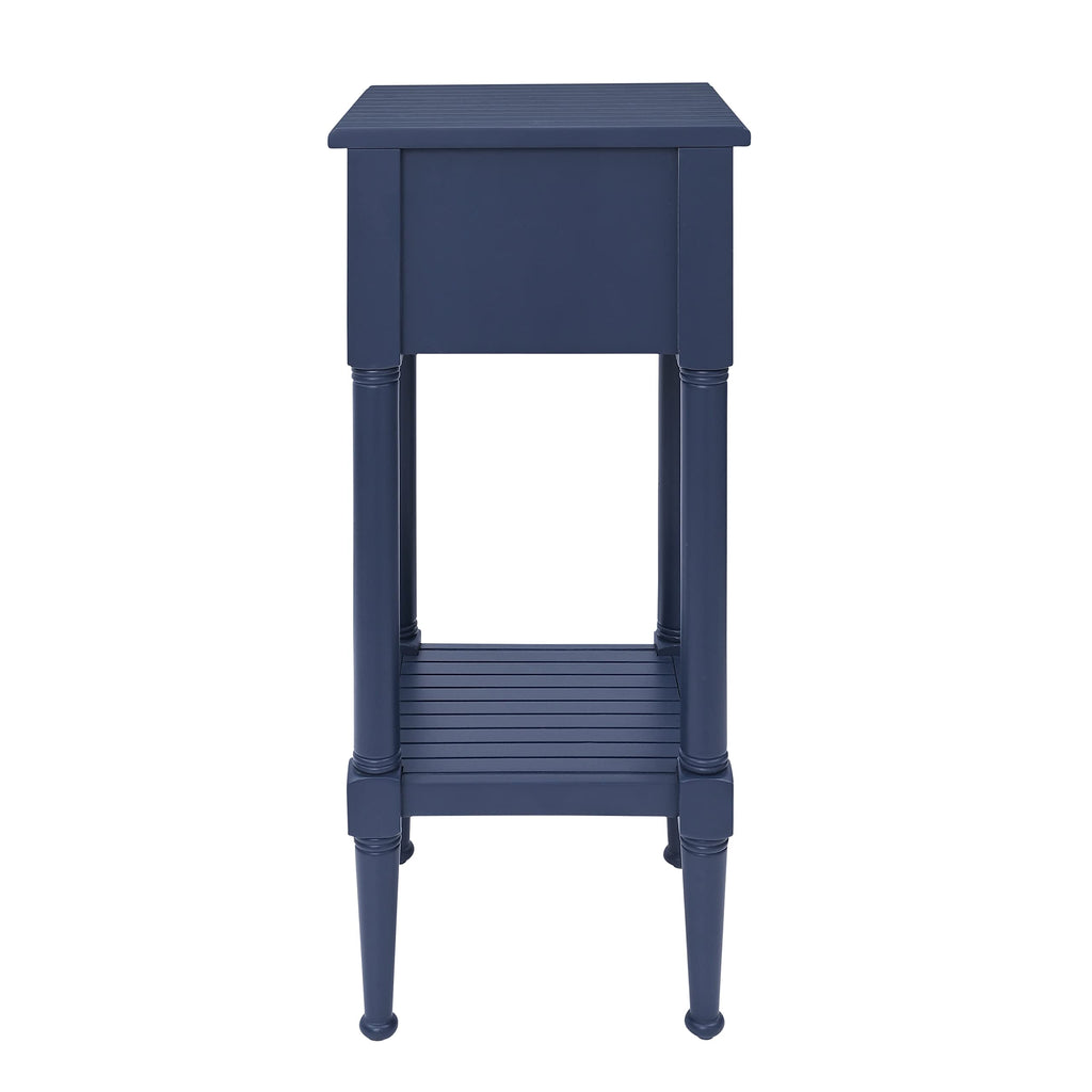 Navy Small Accent Table with Storage W72114