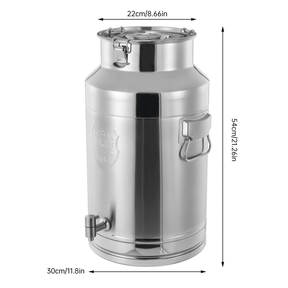 35L Stainless Steel Milk Can with Faucet B180110