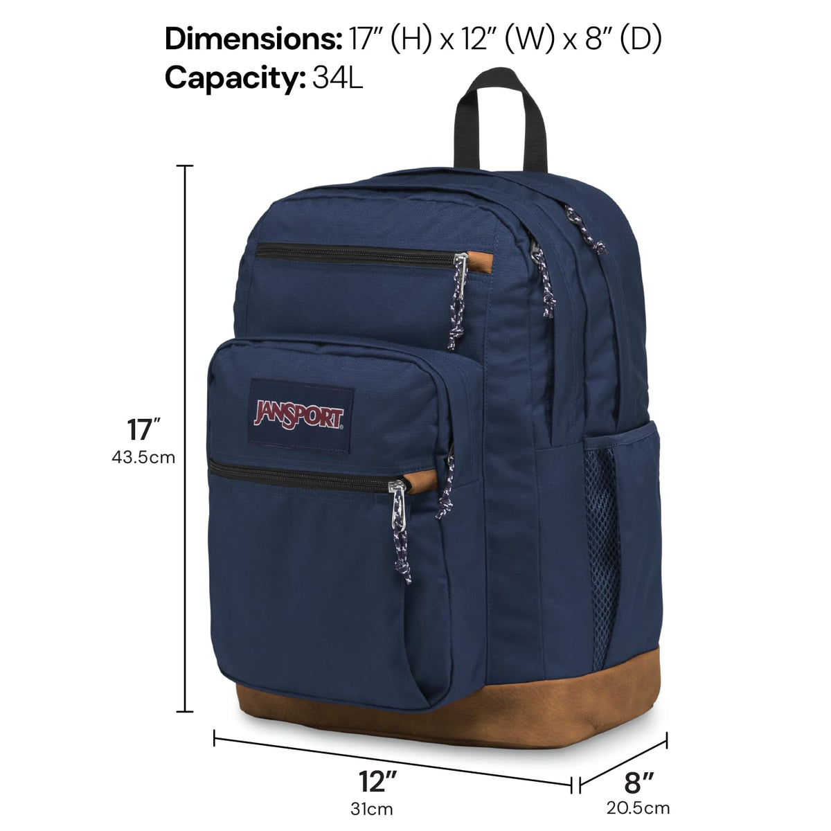 Black 15-inch Laptop Backpack with 2 Compartments L1695