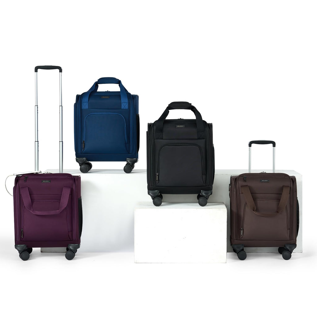 Black 16-inch Underseat Carry On Luggage with Wheels B9977