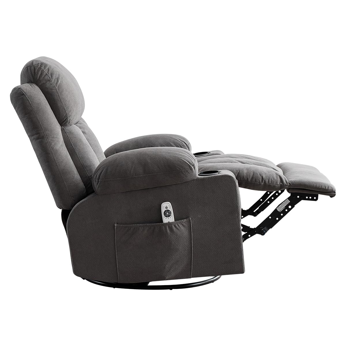 Swivel Rocker Recliner Chair with Vibration Massage & Lumbar Heating A72160
