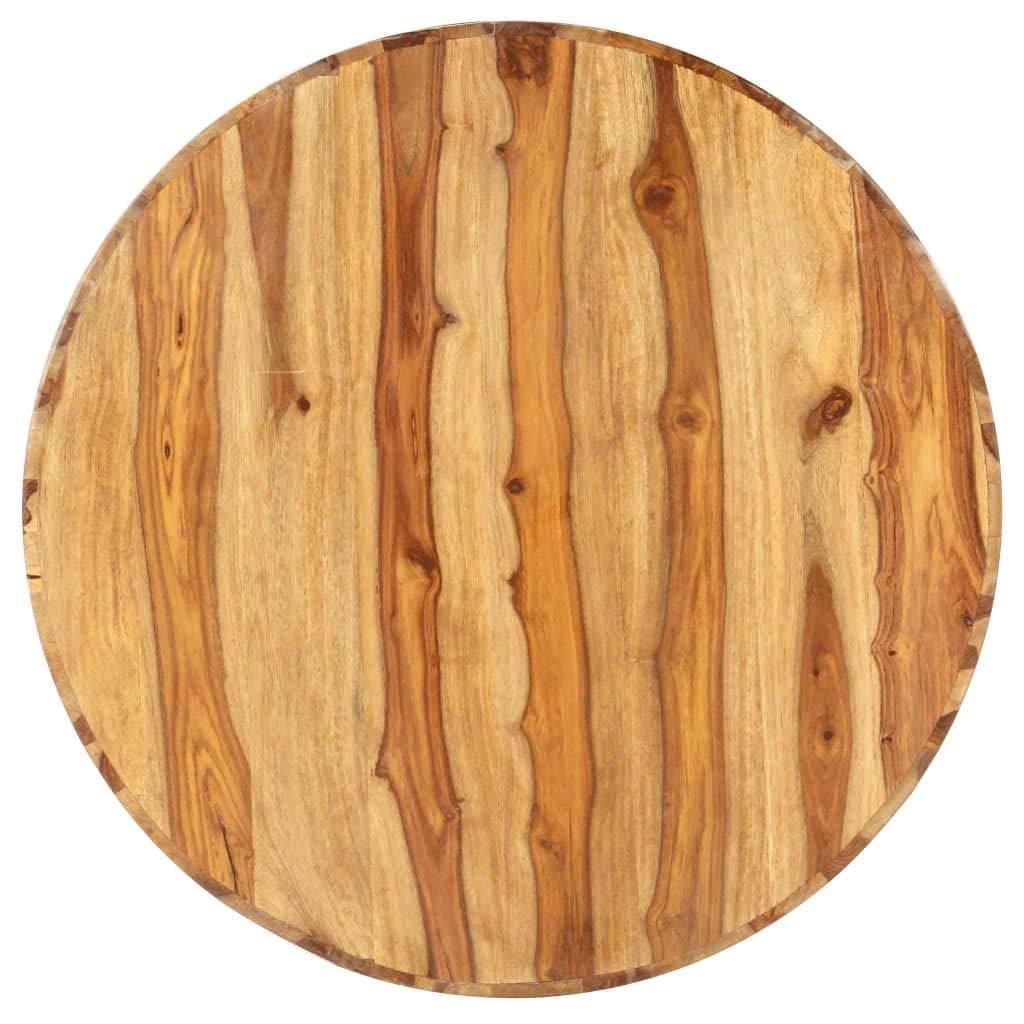 Round Coffee Table 25.6"x11.8" Solid Sheesham Wood T64117