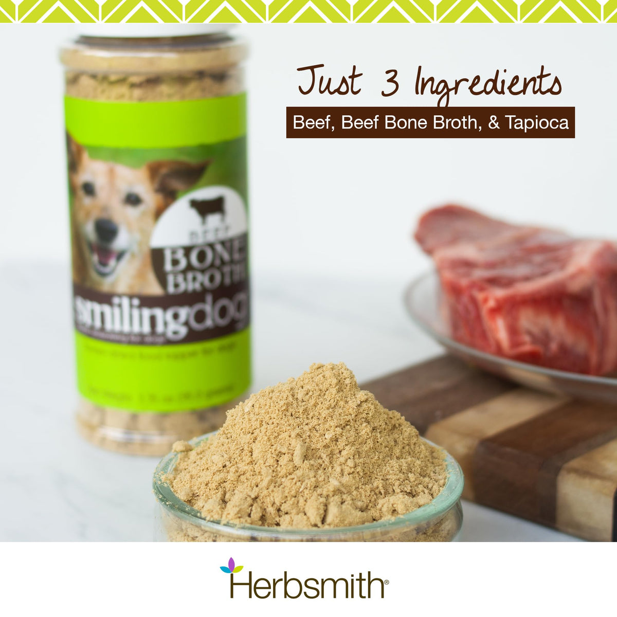 Freeze Dried Beef Bone Broth Powder for Dogs, 3.35 oz J392