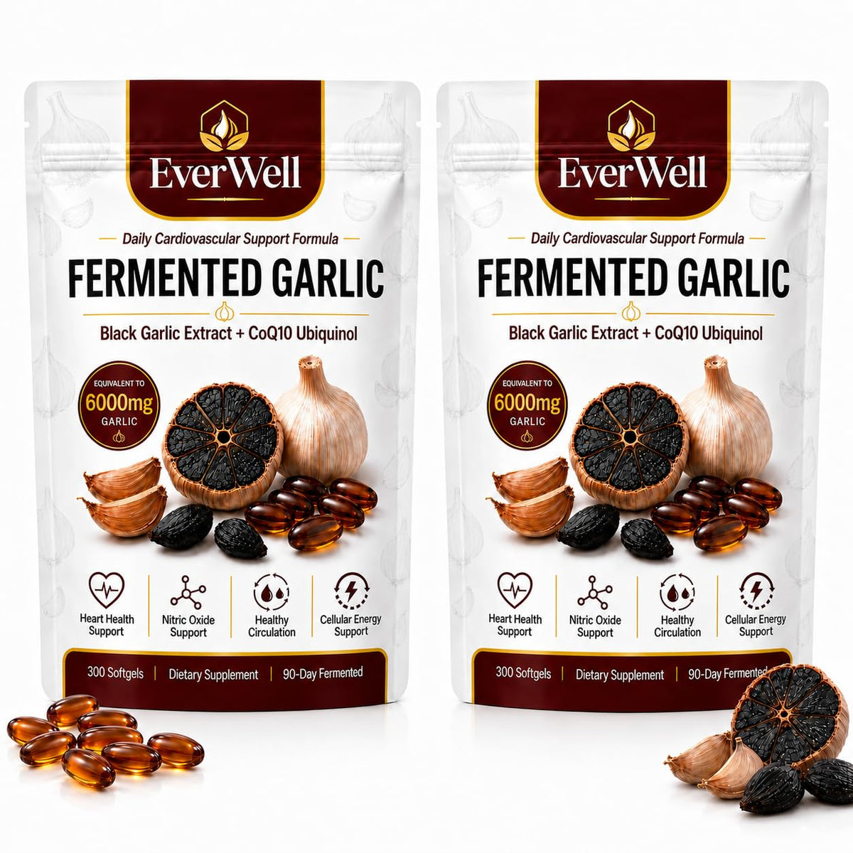 Black Garlic CoQ10 Softgels, 300 Softgels T62953