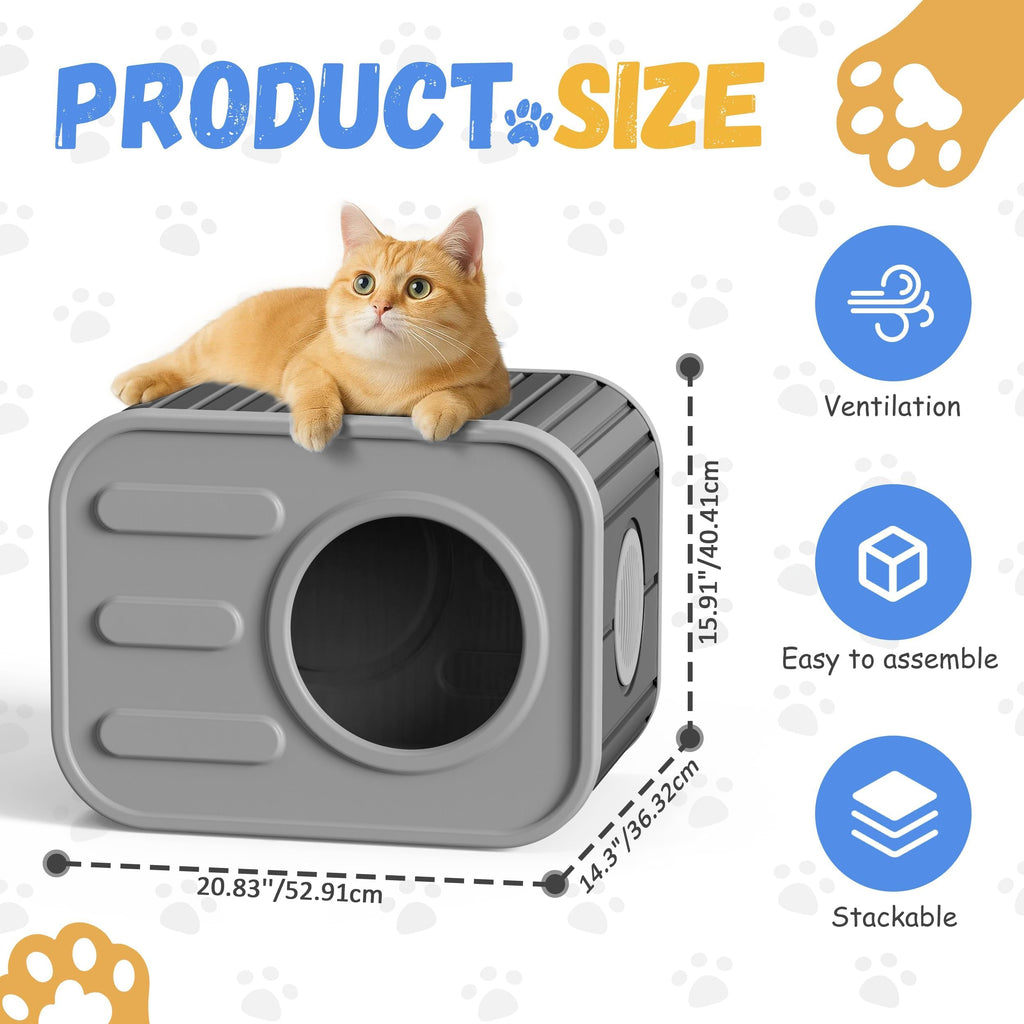 Weatherproof Outdoor Cat House F296115
