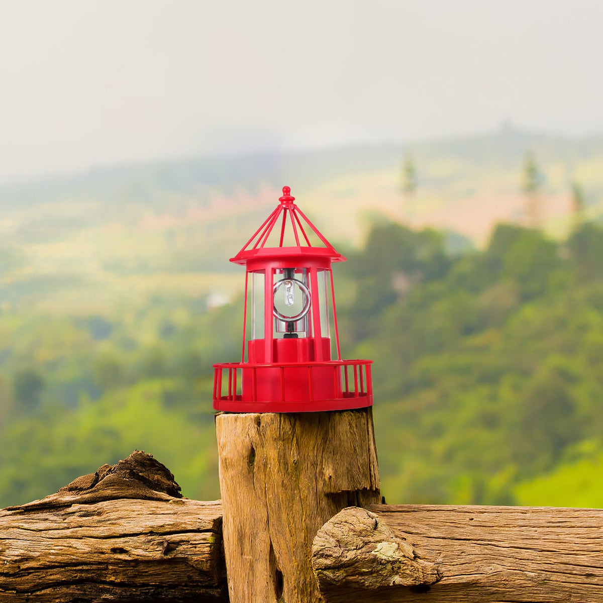 Solar Powered Rotating Lighthouse A29765