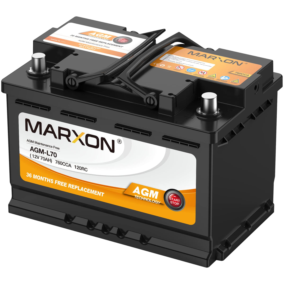 12v 70AH 760CCA AGM Car Battery X858
