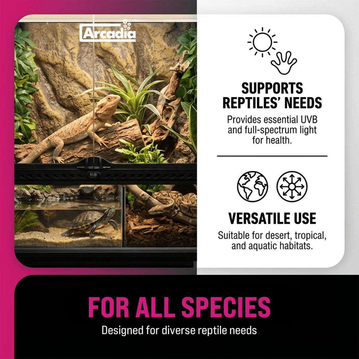 36" 39 Watts 6% UVB Reptile Light Fixture Kit W247