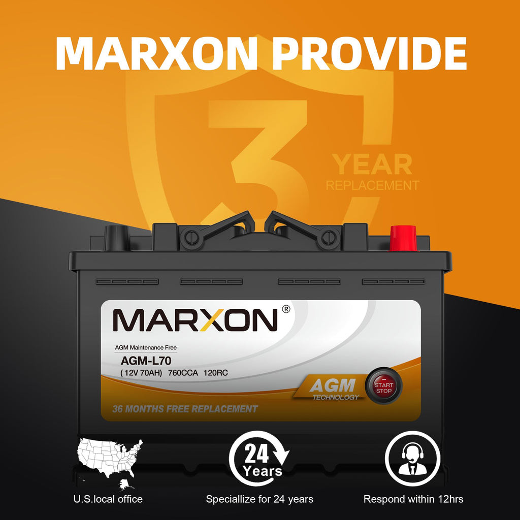 12v 70AH 760CCA AGM Car Battery X858
