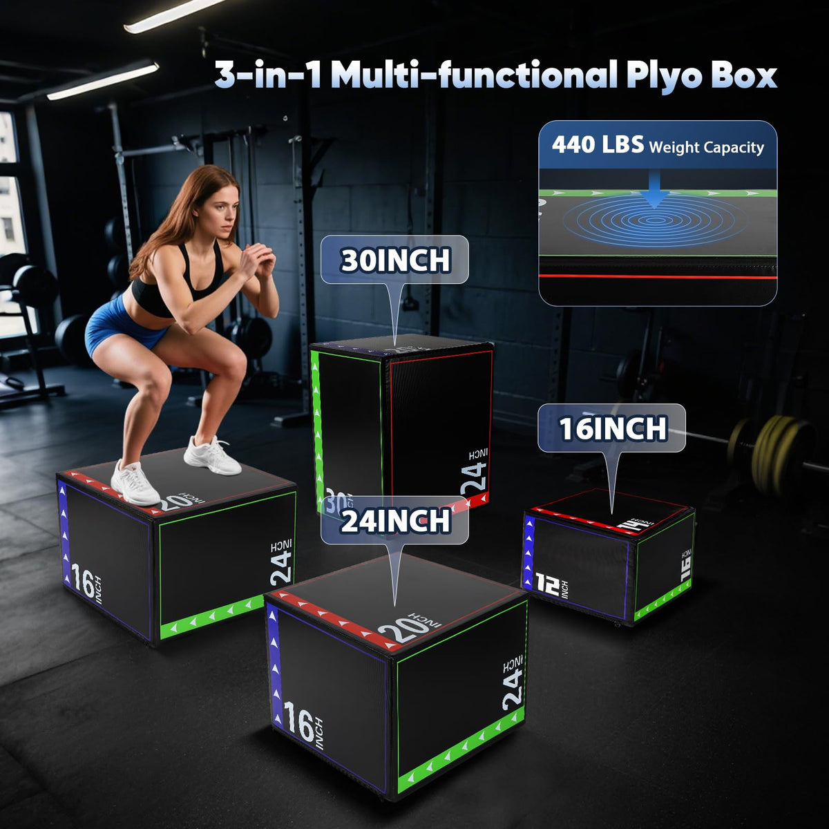 3 in 1 Foam Plyometric Jump Box E89311