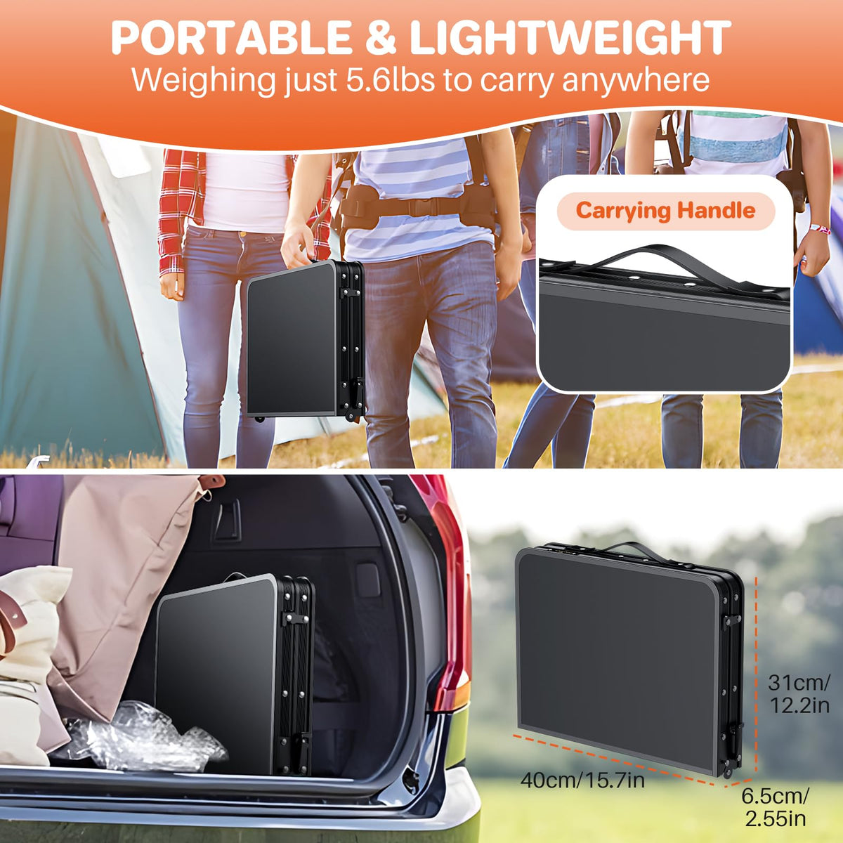 2ft Aluminum Folding Camping Table Q9444