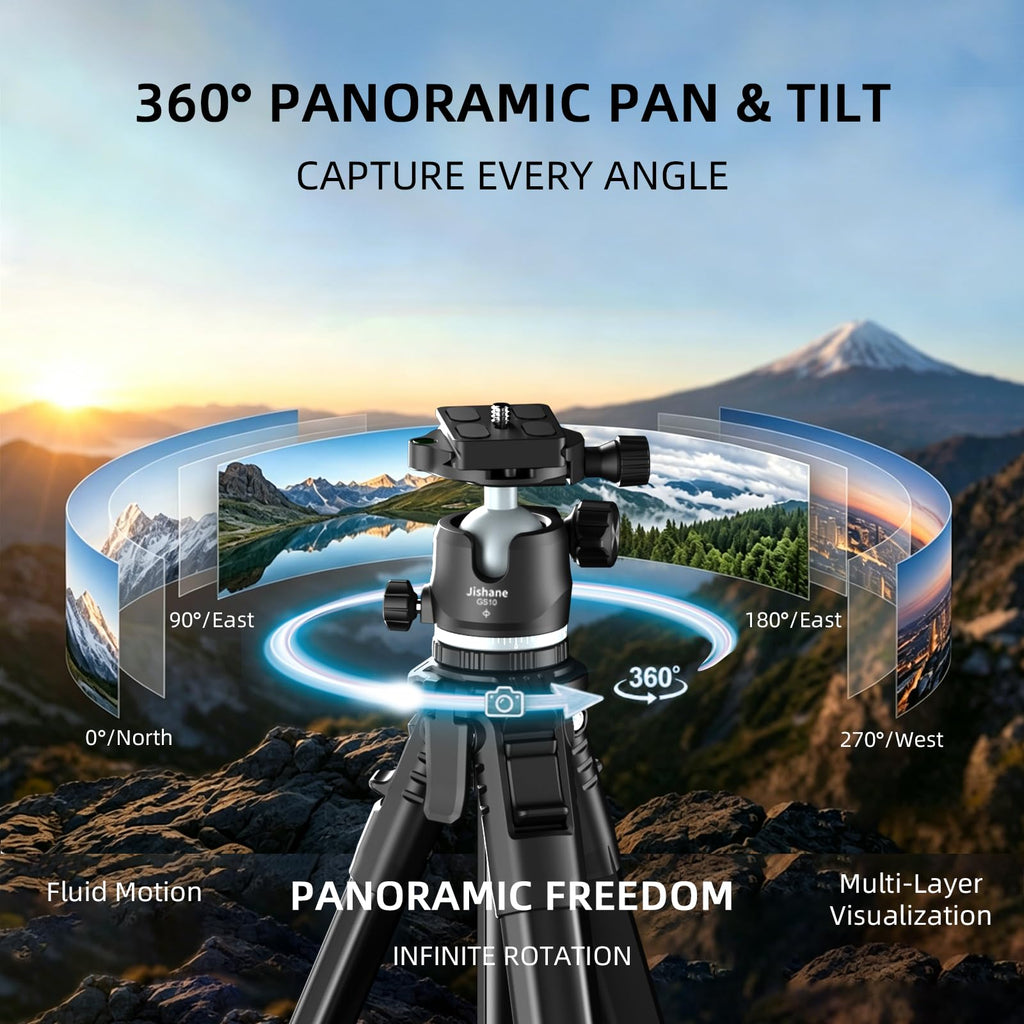 72" Lightweight Aluminum Camera Tripod with Ball Head and Carry Bag S672