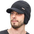 Fleece Beanie with Visor and Earflaps D2666