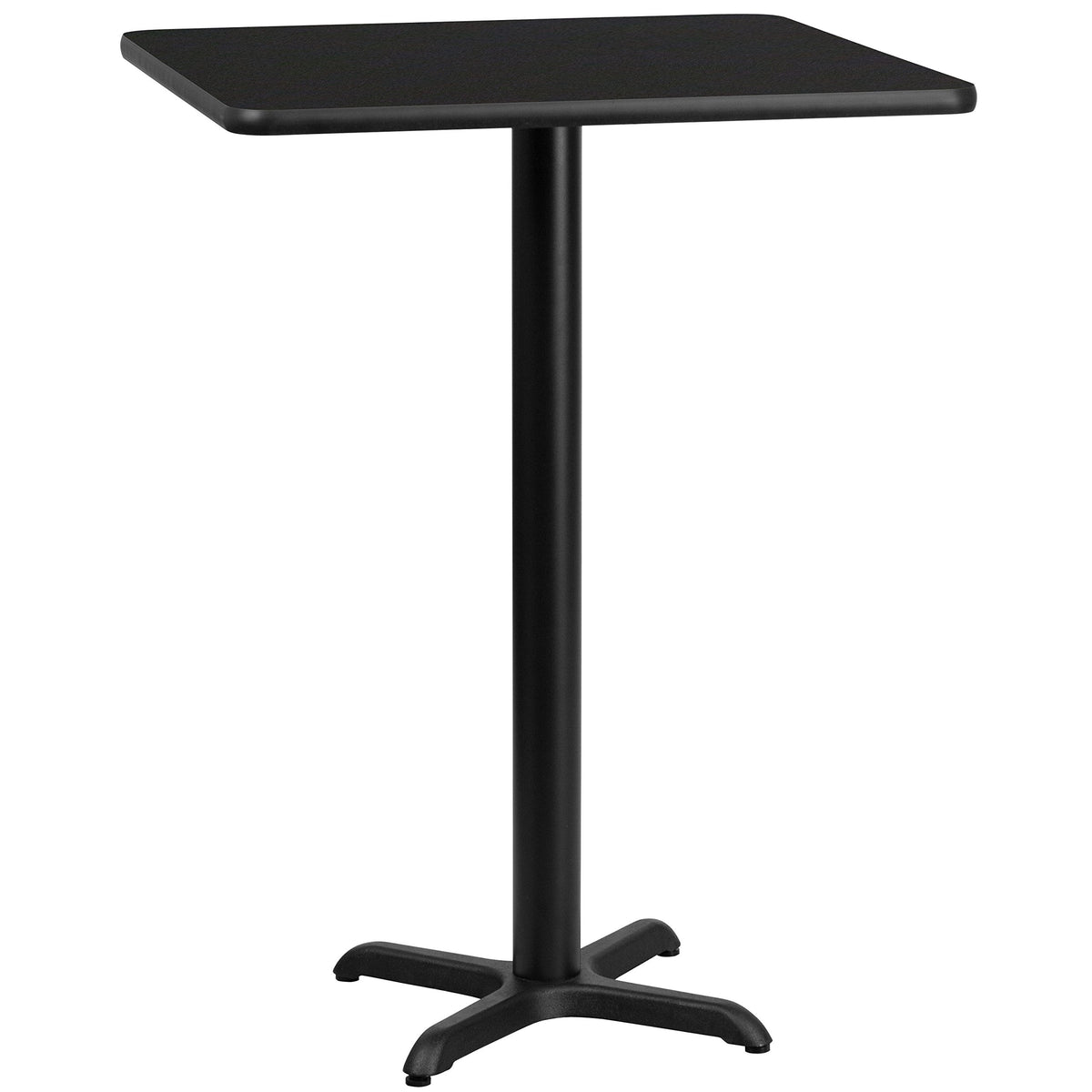 Black Laminate Table Top with Bar Height Table Base R653271