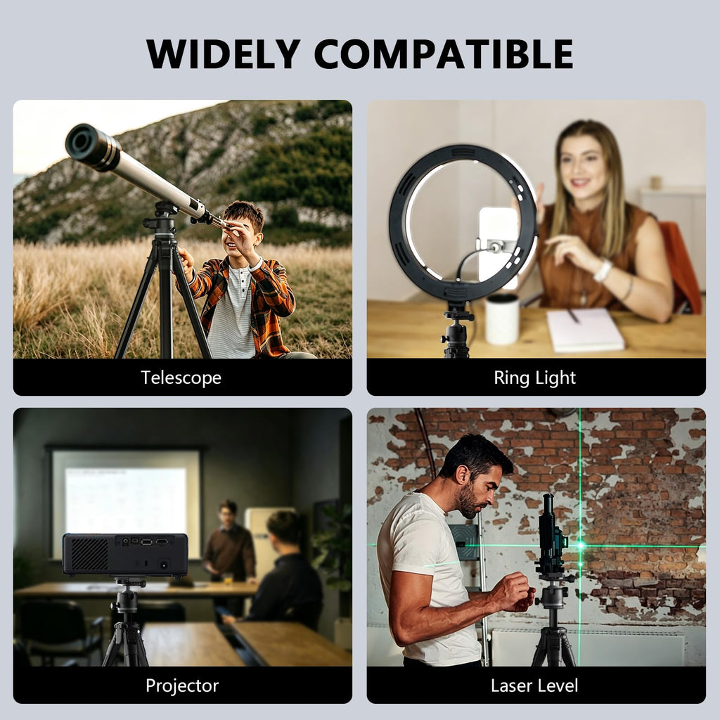 72" Lightweight Aluminum Camera Tripod with Ball Head and Carry Bag S672