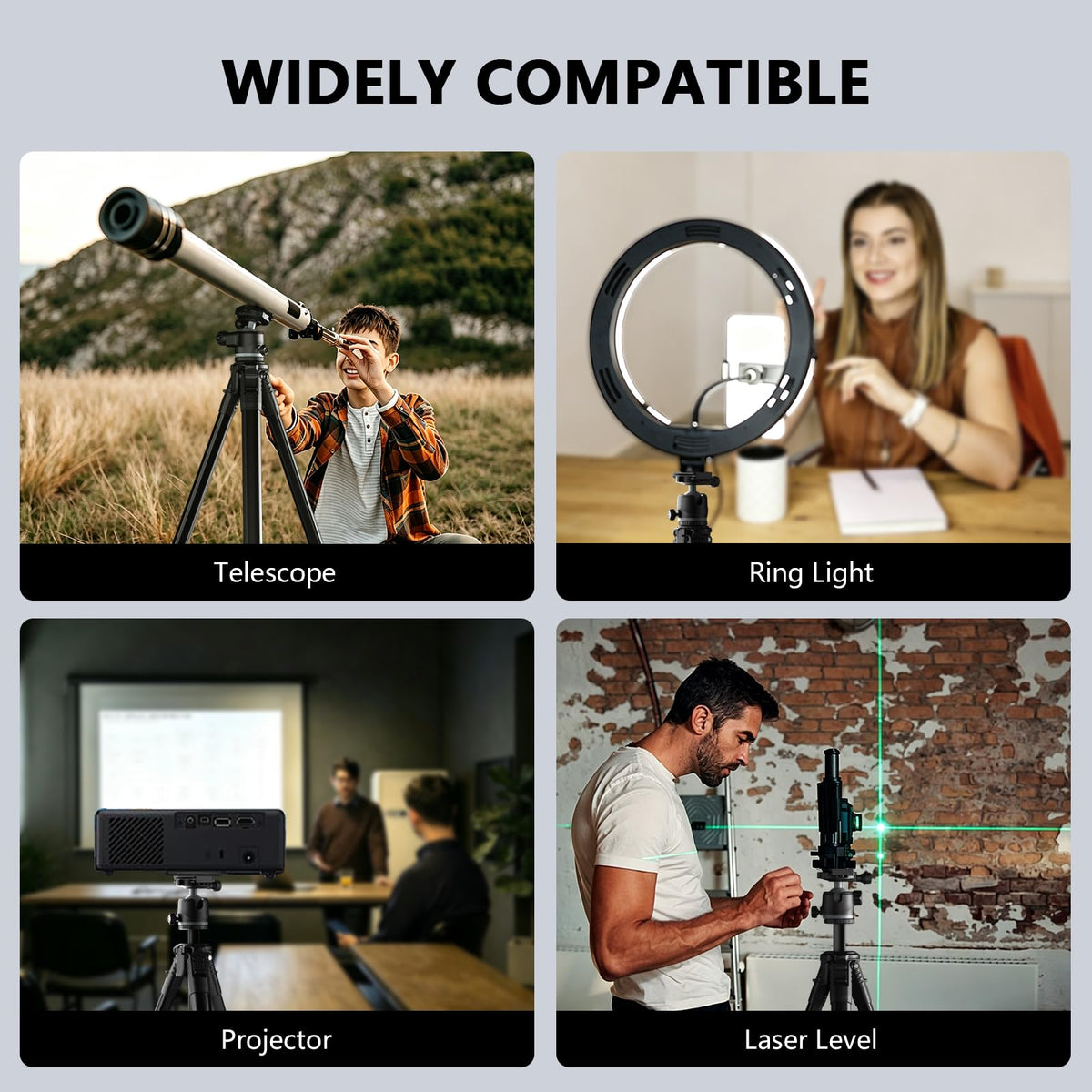72" Lightweight Aluminum Camera Tripod with Ball Head and Carry Bag S672